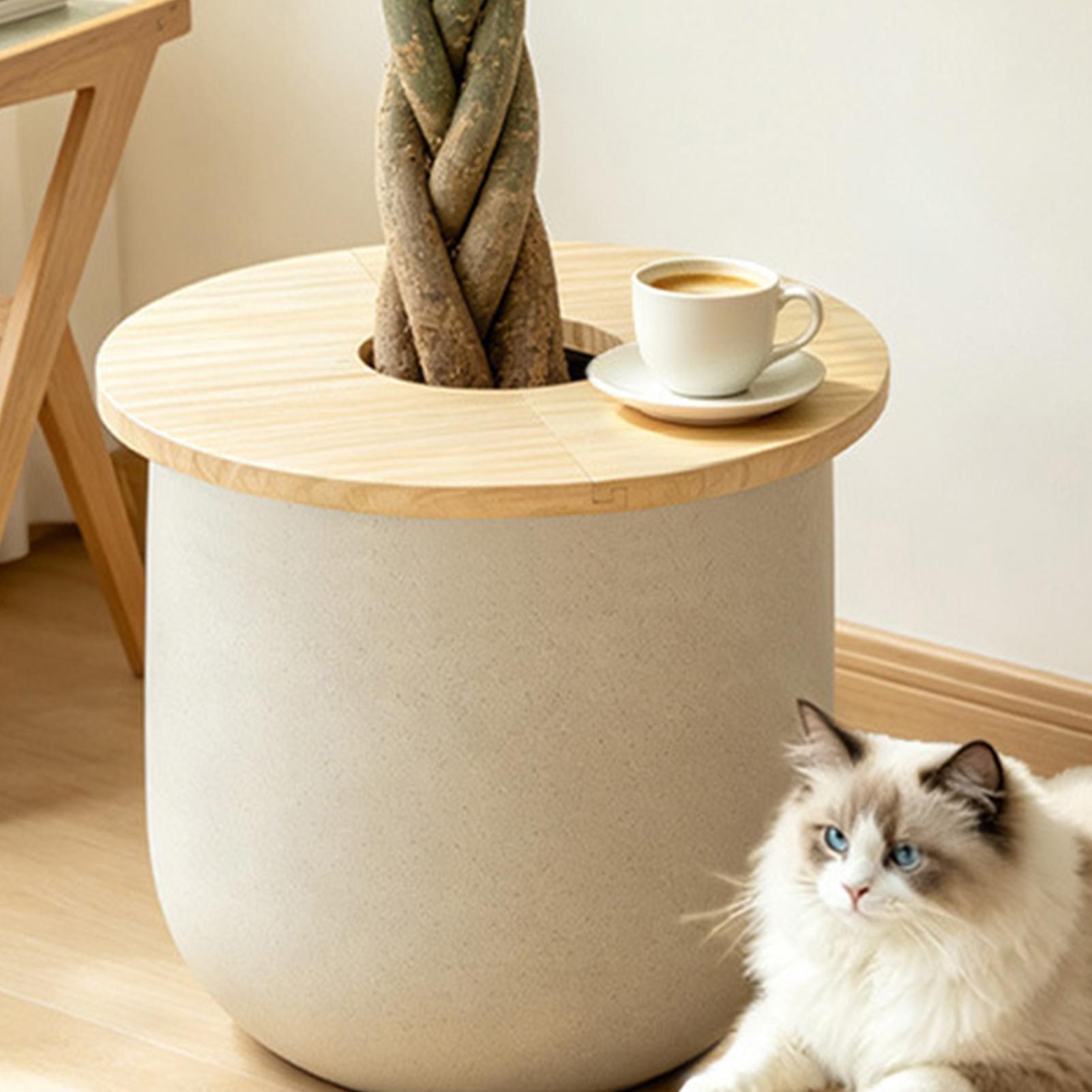 Terracotta Pot - Flower Pot Covers Wooden Split Planter