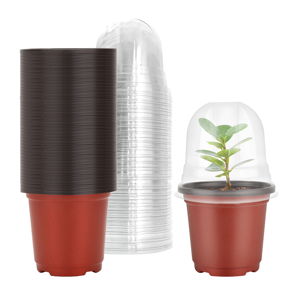 Repotting Mat - Plant Nursery Pots with Humidity Domes,40