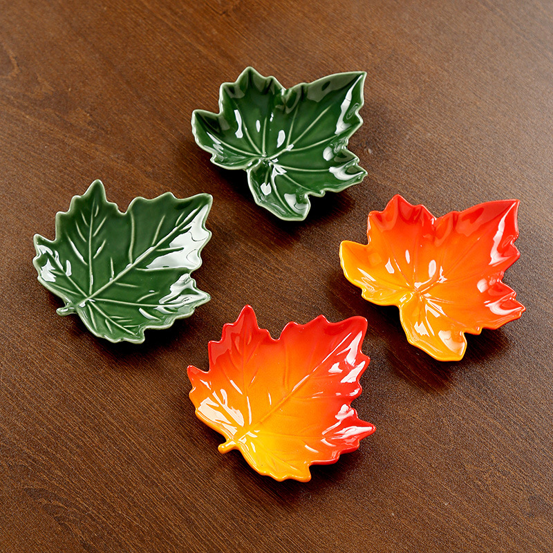 Ceramic JewelryDish Maple Leaf - Fiddle Leaf Fig recension och pris