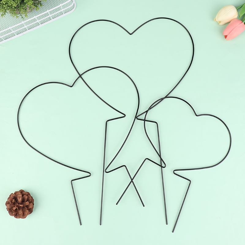 2Pcs Iron Heart-Shaped Garden  - Plant Support Stake recension och pris