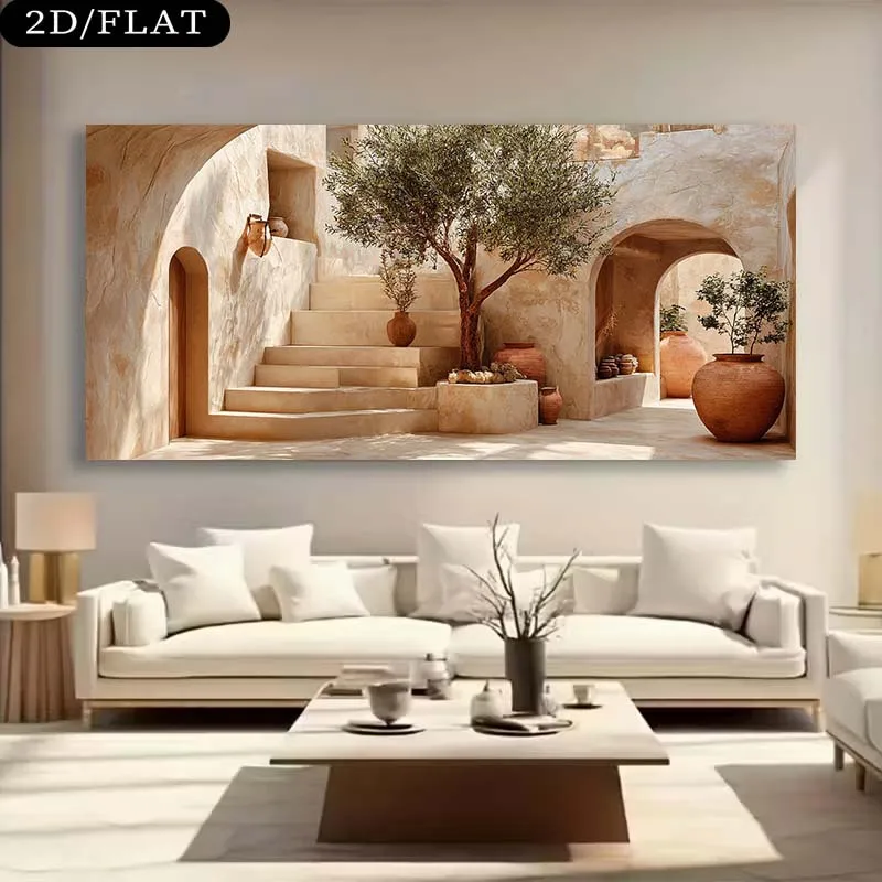 Frameless Canvas Painting2D Fl - Terracotta Pot recension och pris