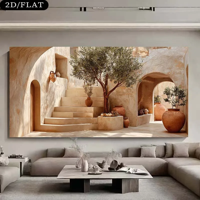 Frameless Canvas Painting2D Fl - Terracotta Pot recension och pris