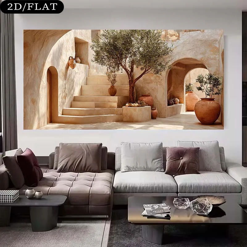 Frameless Canvas Painting2D Fl - Terracotta Pot recension och pris