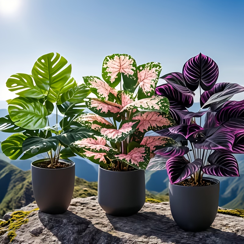 3Pcs Mixed Artificial Plant Se - Fiddle Leaf Fig recension och pris