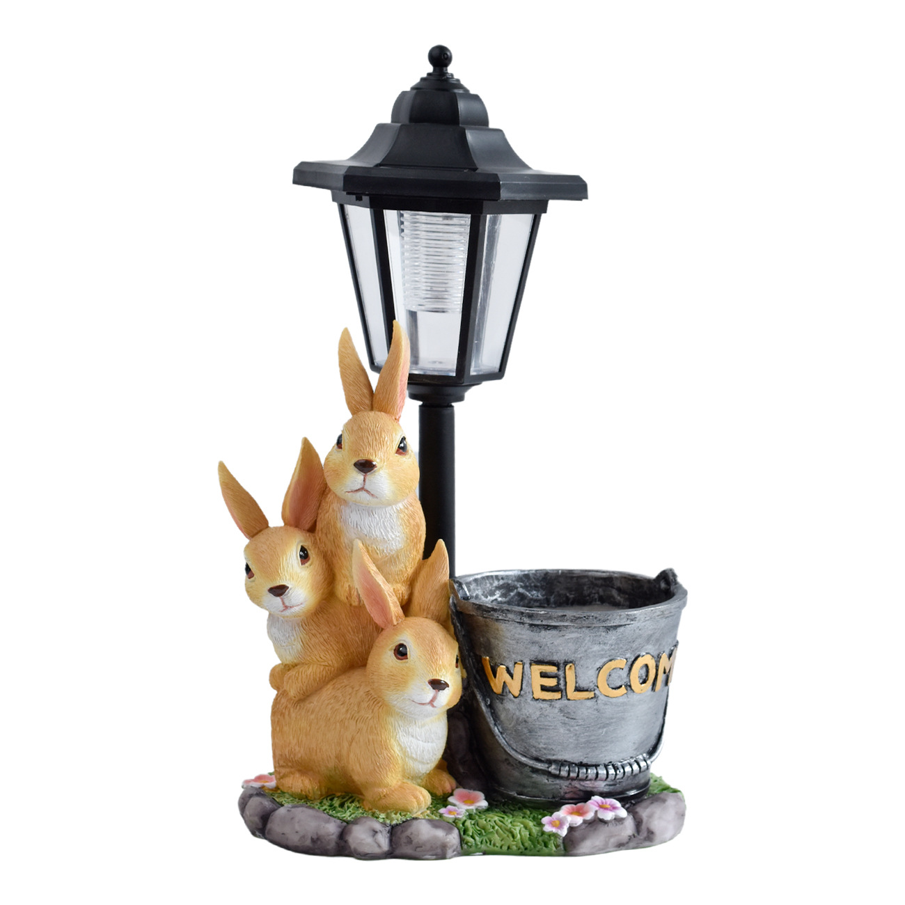 New Rabbit Solar Garden Light  - Succulent Set recension och pris